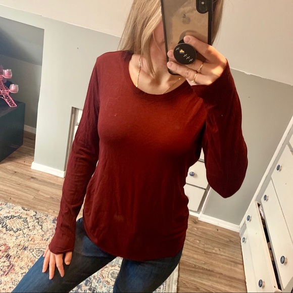 Banana Republic Tops - Banana Republic Burgundy Long Sleeve Small Banana Republic Tops - Banana Republic Burgundy Long Sleeve Small